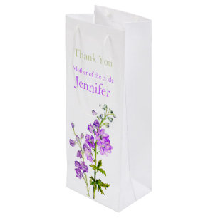 Cadeau Pour Bouteille Delphinium mère mariage de la mariée préférez sac