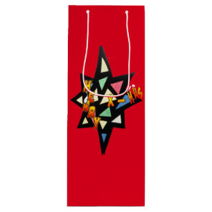 Cadeau Pour Bouteille Joyeux Noël Grosse Star Cust. Sac à vin