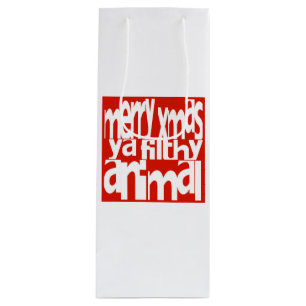 Cadeau Pour Bouteille Joyeux Xmas Ya Filthy Animal Xmas Vin Sac fourre-t