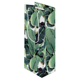 Cadeau Pour Bouteille La banane laisse à palmier le sac tropical de