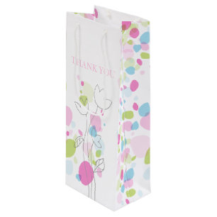 Cadeau Pour Bouteille Pétales Confetti mariage merci sac à vin