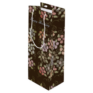 Cadeau Pour Bouteille Sac à vin au chocolat joliment fleuri
