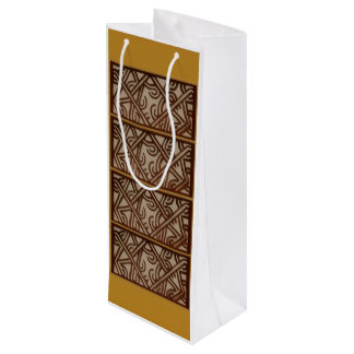 Cadeau Pour Bouteille Sac à vin avec art doré unique