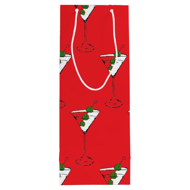 Cadeau Pour Bouteille Sac à vin de martini de vacances (Dos)