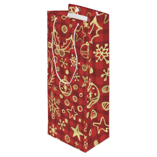 Cadeau Pour Bouteille sac à vin de Noël
