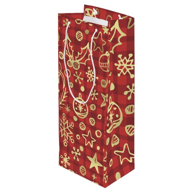 Cadeau Pour Bouteille sac à vin de Noël (Dos Angle)