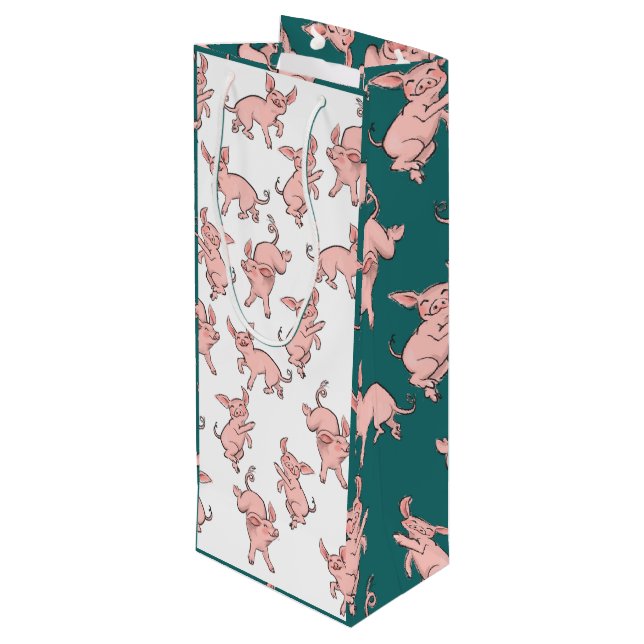 Cadeau Pour Bouteille Sac à vin de porc appétissant (Dos Angle)