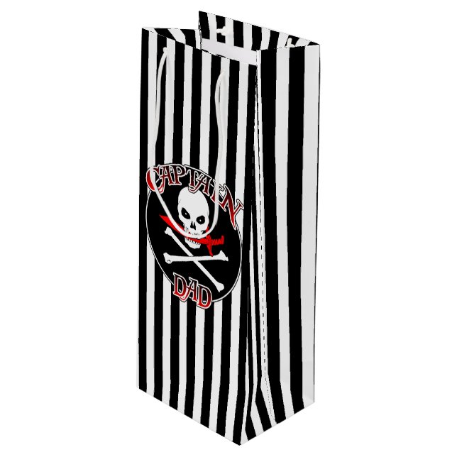 Cadeau Pour Bouteille Sac à vin du capitaine Papa (Devant Angle)