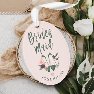 Cadeau pour Bridesmaid   Nom et message hauts talo