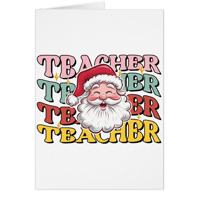 Cadeau pour Enseignant | Père Noël Enseignant (Devant)