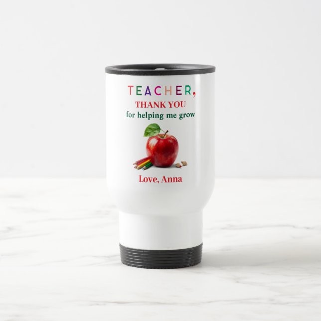 Cadeau pour enseignant - Tasse de voyage avec mess (Centre)