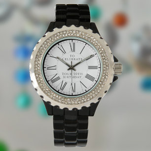 Cadeau pour femme sur sa montre d'anniversaire 50e