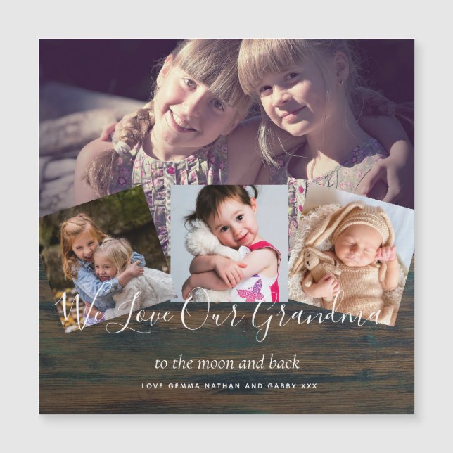 Cadeau pour grand-mère grand-père photo collage gr (Devant)