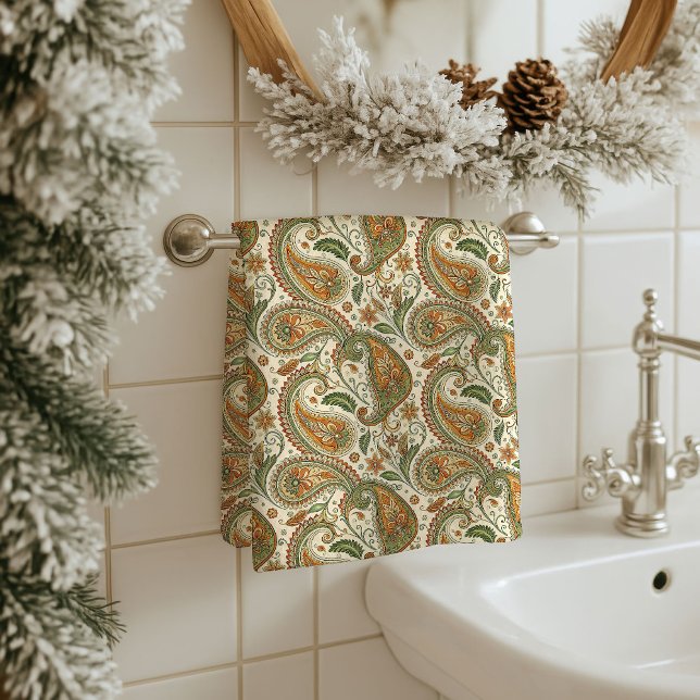 Cadeau pour grands-parents Serviette de bain style (Gift for Grandparents Earthy Boho Bath Towel Style)