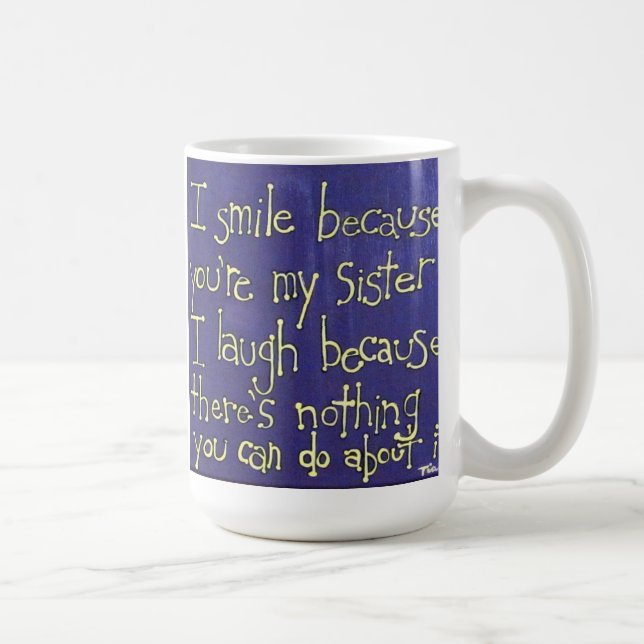 Cadeau pour la tasse de café de soeur avec la (Droite)