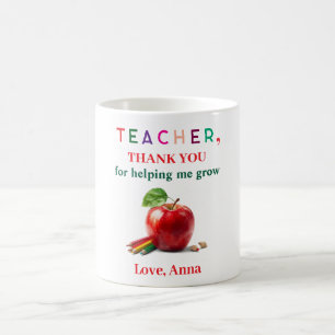Cadeau pour l'enseignant – Tasse Pomme avec Messag