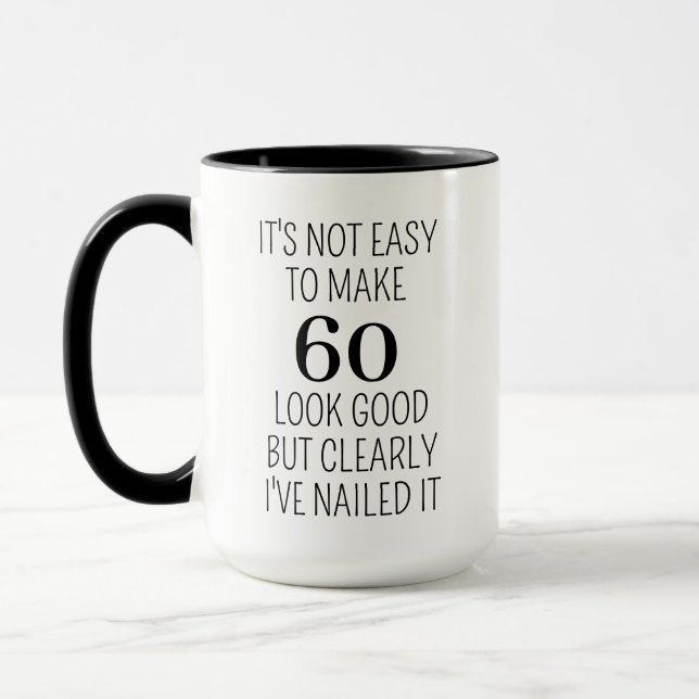 Cadeau pour les 60 ans des femmes, Mug pour les 60 (Gauche)