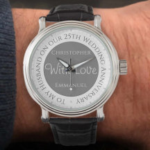 Cadeau pour mari. Montre pour les 25 ans de mariag