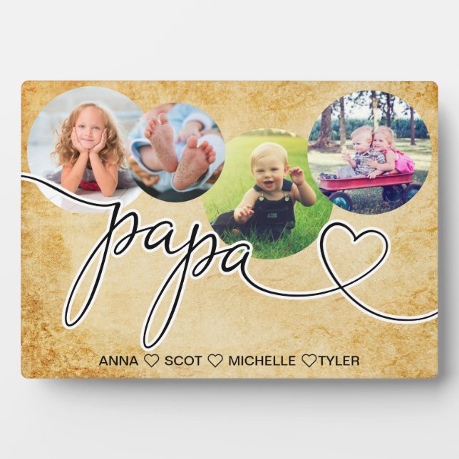 Cadeau pour Papa, plaque de collage de photos de p (Devant)