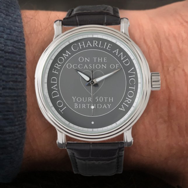 Cadeau pour Papa pour ses 50 ans Montre (Créateur téléchargé)