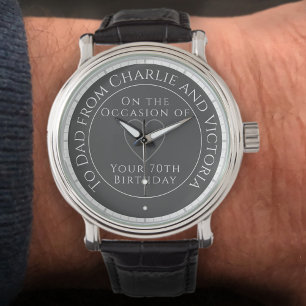 Cadeau pour papa sur sa montre d'anniversaire de 7