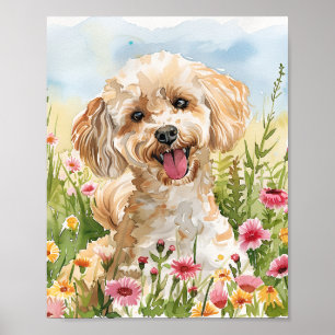 Cadeau pour Poodle Propriétaire Peinture Poster Mu
