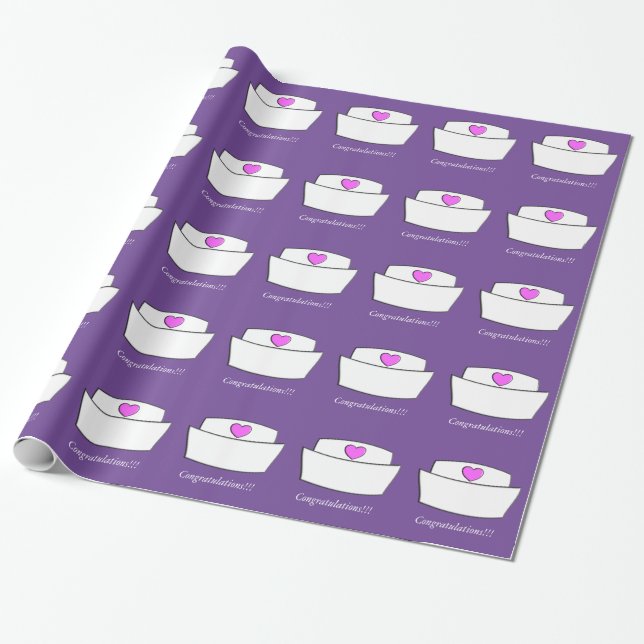 Cadeau Pourpre de casquette d'infirmière de papier (Déroulé)