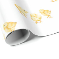Poussins jaunes de bébé de papier d'emballage