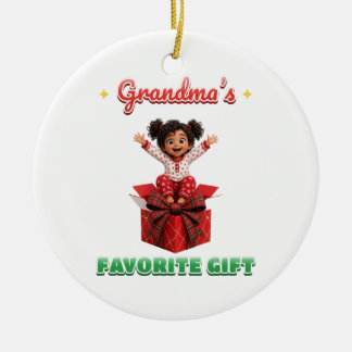 Cadeau préféré de grand-mère Joli ornement de Noël