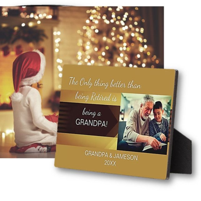 Cadeau préféré ! Plaque photo de grand-père à la r (Créateur téléchargé)