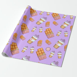 Cadeau Prenez le café et le papier à envelopper à la barr