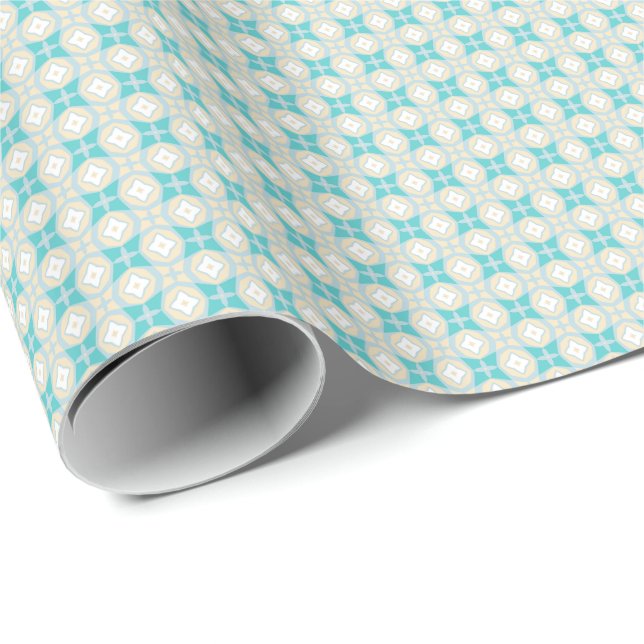 Cadeau Presque Shippo Turquoise et papier d'enveloppement (Coin rond)