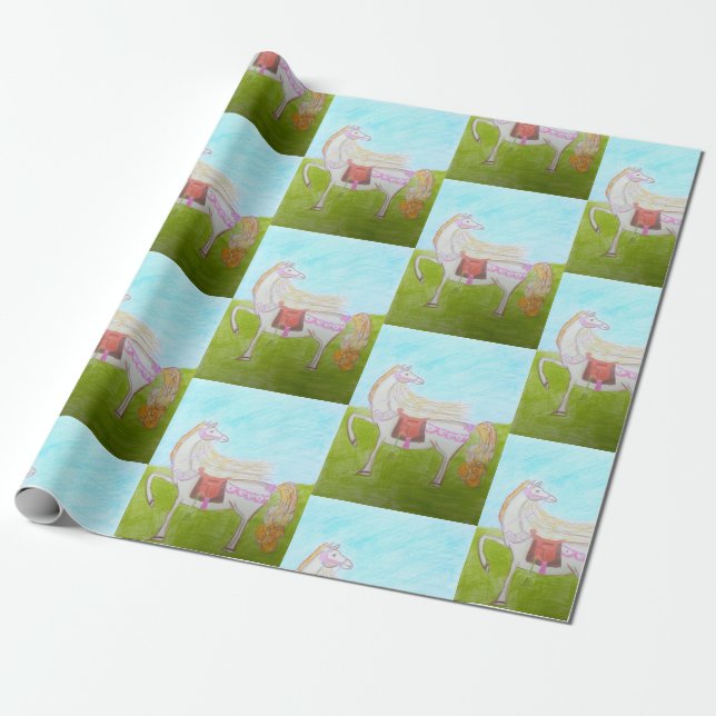 Cadeau Princesse - Papier d'emballage (Déroulé)