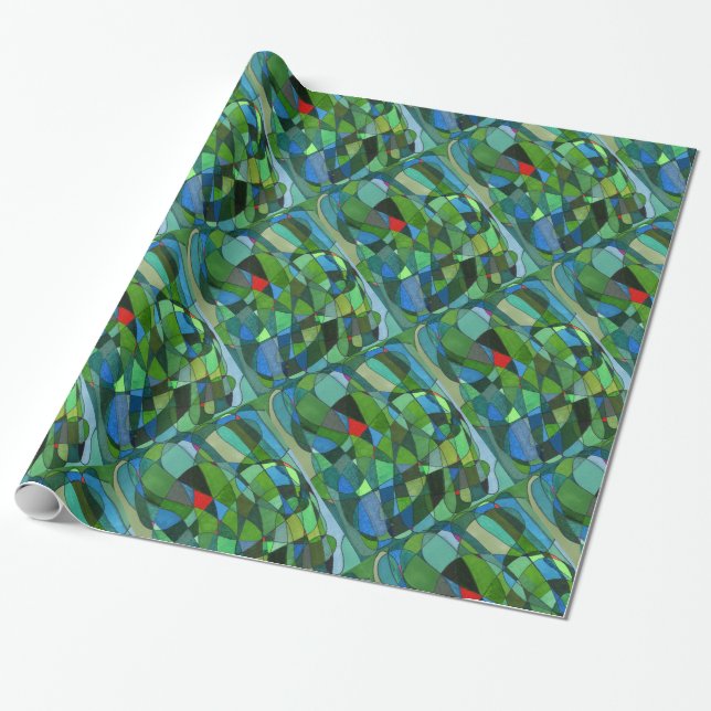Cadeau "Principalement des verts" Résumé Design Papier d' (Déroulé)