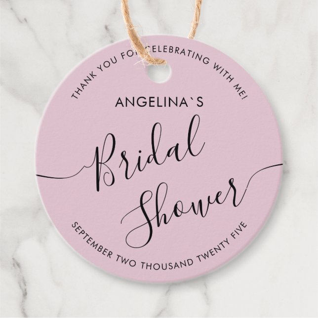 Cadeau Privilégiez les étiquettes pour une douche nuptial (Devant)