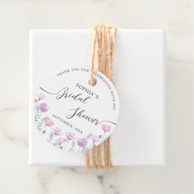 Cadeau Privilégiez les étiquettes pour une douche nuptial (En situation)