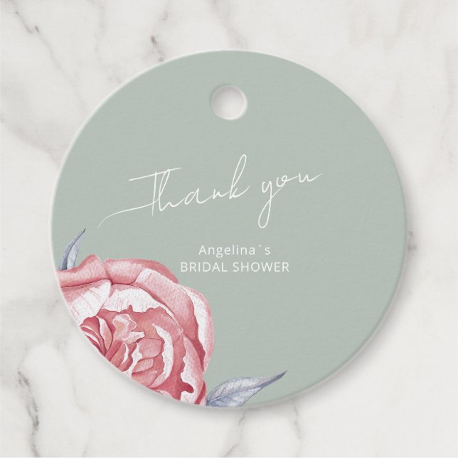 Cadeau Privilégiez les étiquettes pour une douche nuptial (Devant)