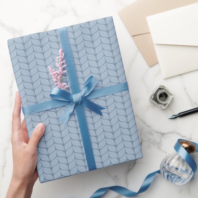 Cadeau Pull douillet en tricot Papier d'emballage - Bleu (Cadeaux)