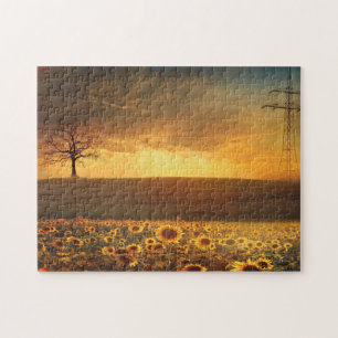 Cadeau Puzzle Coucher de Soleil Tournesols