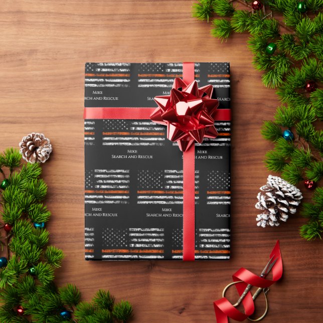 Cadeau Rechercher et Secourir le papier à envelopper Lign (Cadeau de vacances)