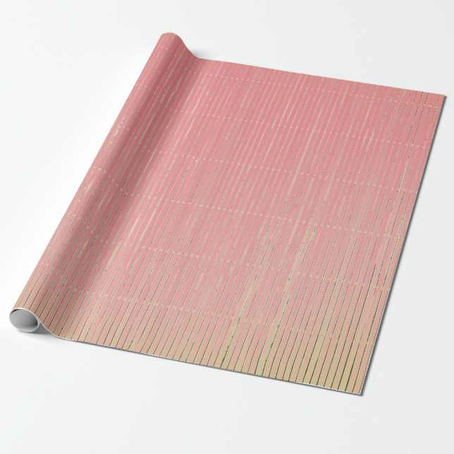 Cadeau RECTIFICATEUR EN Papier AVEC DES STRIPES VERTES FA (Déroulé)
