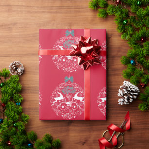 Cadeau Reindeer Noël Ornements Enveloppement Papier