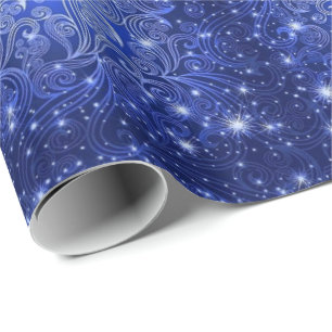 Cadeau Remous célestes de bleu et papier d'emballage