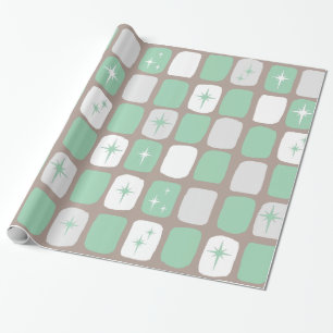 Cadeau Retro Jade Starbursts Enveloppement papier