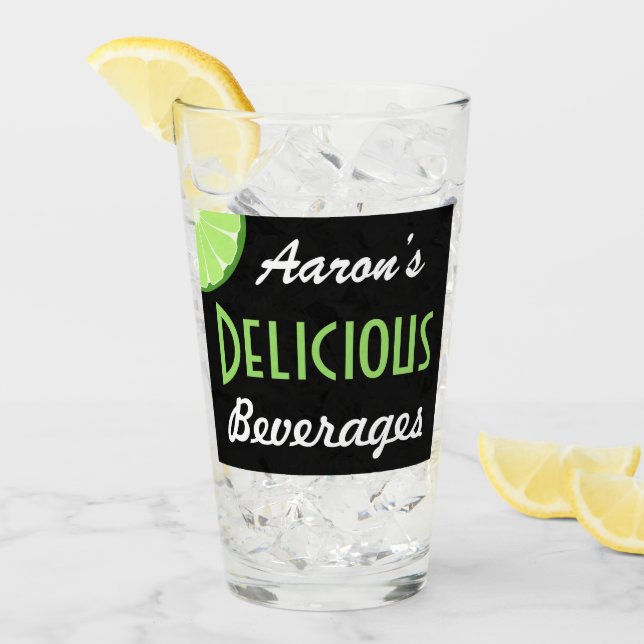 Cadeau Retro Lime Delicious Boisson Verre Cadeau (Devant glace)
