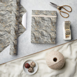 Cadeau Roche Texture Impression Papier Papier Rouleau
