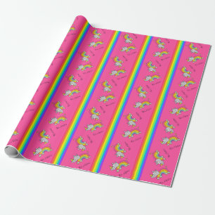 Cadeau Rose de papier d'emballage d'arc-en-ciel de
