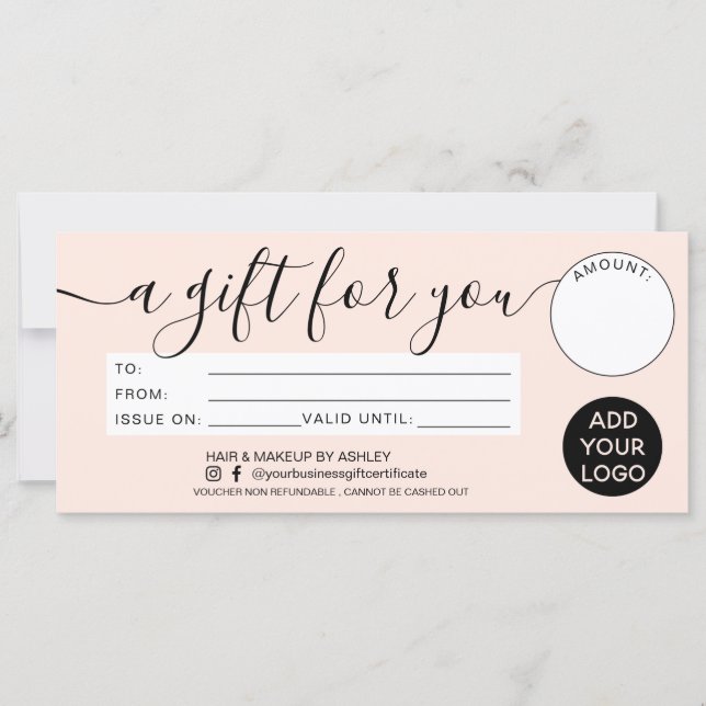 Cadeau rose vif moderne pour votre logo de certifi (Devant)