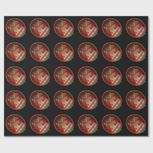Cadeau Rouge brillant de papier d'emballage de mari