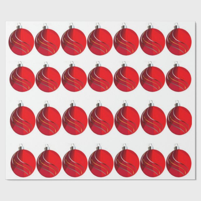 Cadeau Rouge, or, Argent, ampoules de Noël Papier à envel (Plat)